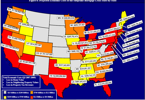 grote verliezen in diverse staten USA